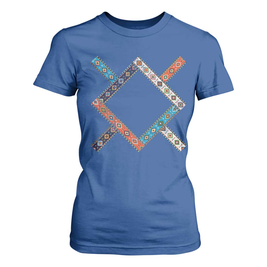 Northern Cheyenne Tribe Flag Montana Tribal Pattern T Shirt For Women TS11 Royal Blue Print Your Wear