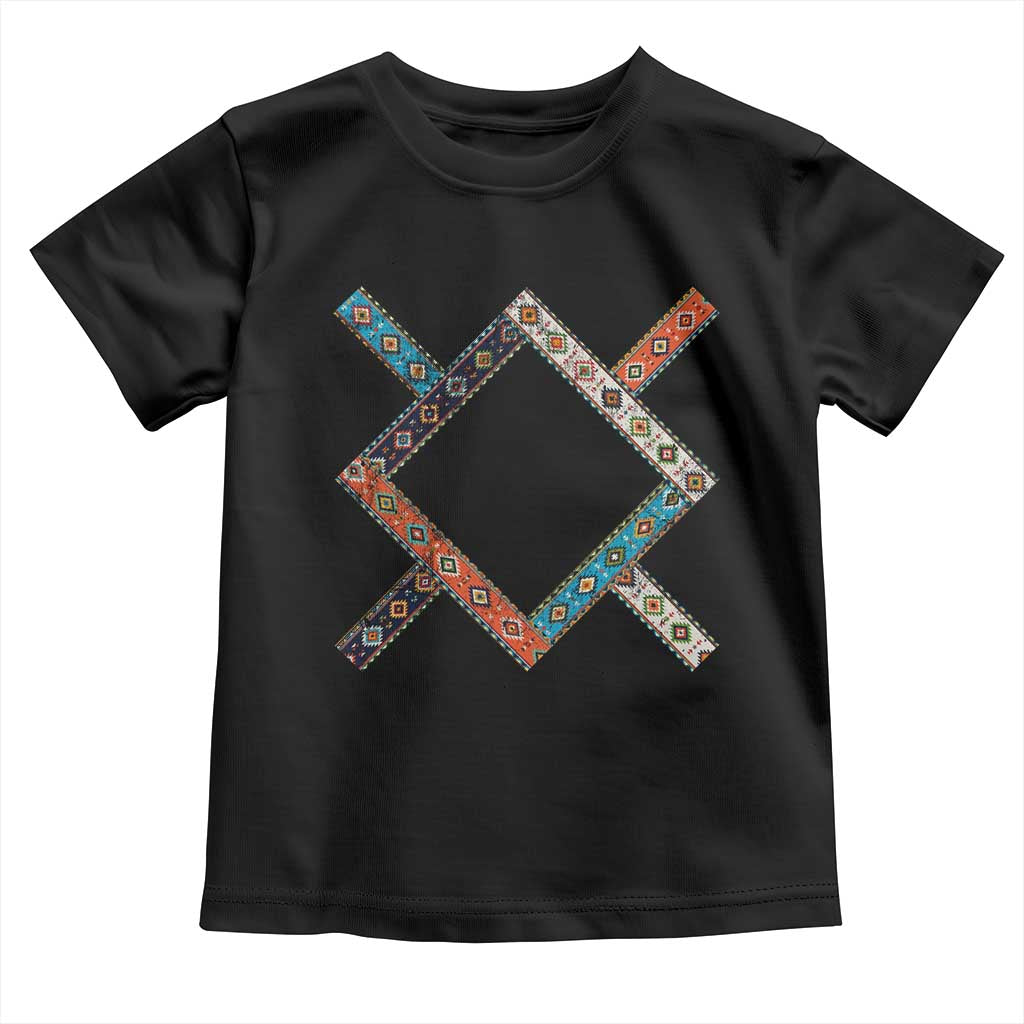 Northern Cheyenne Tribe Flag Montana Tribal Pattern Toddler T Shirt TS11 Black Print Your Wear