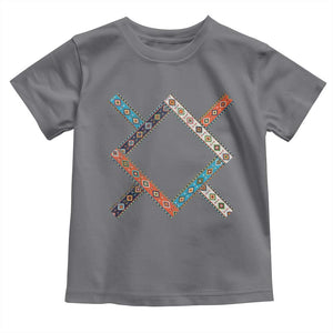 Northern Cheyenne Tribe Flag Montana Tribal Pattern Toddler T Shirt TS11 Charcoal Print Your Wear