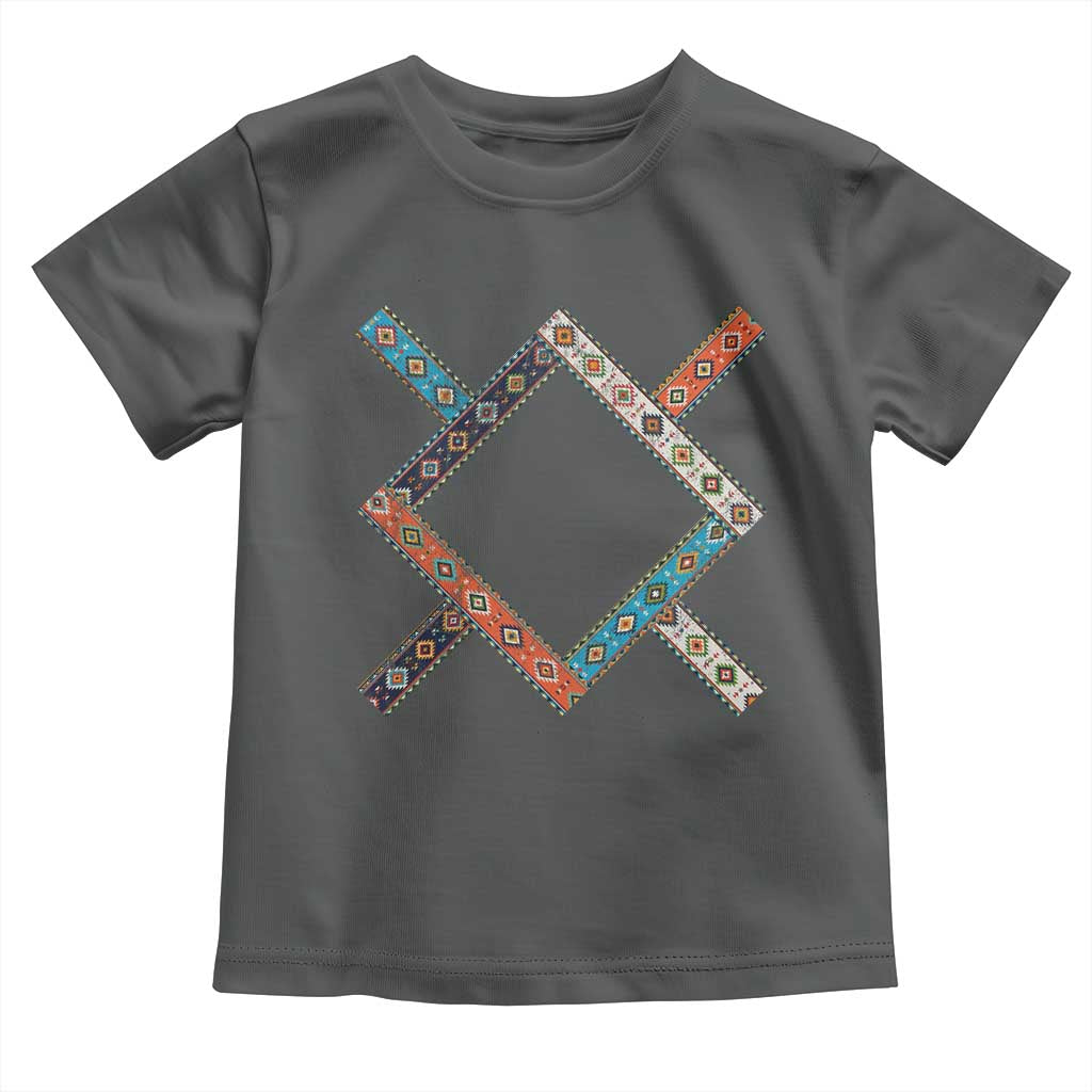 Northern Cheyenne Tribe Flag Montana Tribal Pattern Toddler T Shirt TS11 Dark Heather Print Your Wear