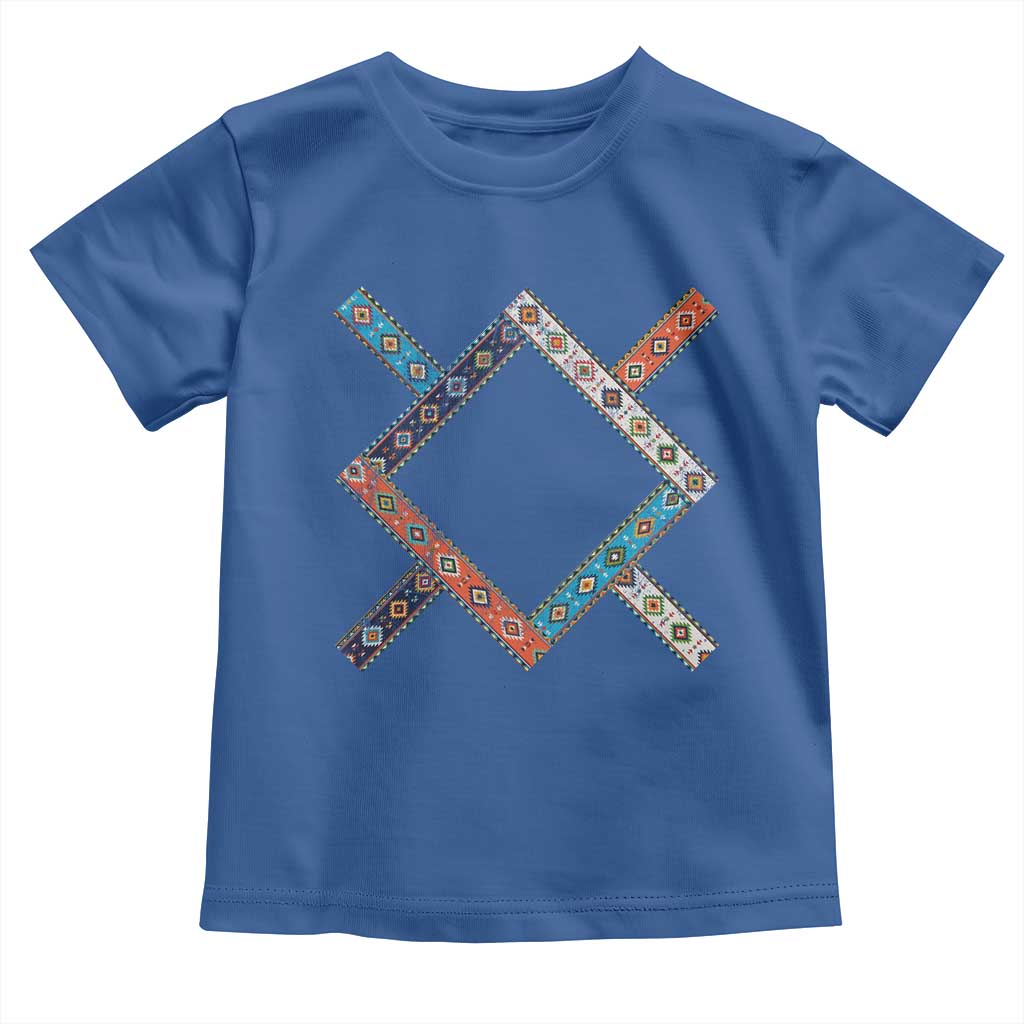 Northern Cheyenne Tribe Flag Montana Tribal Pattern Toddler T Shirt TS11 Royal Blue Print Your Wear