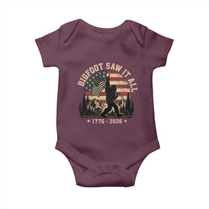 Bigfoot Saw It All 250 Years 1776 2026 4th of July Baby Onesie