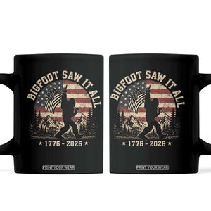 Bigfoot Saw It All 250 Years 1776 2026 4th of July Coffee Mug