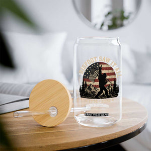 Bigfoot Saw It All 250 Years 1776 2026 4th of July Glass Can