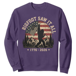Bigfoot Saw It All 250 Years 1776 2026 4th of July Sweatshirt