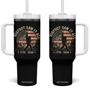 Bigfoot Saw It All 250 Years 1776 2026 4th of July Tumbler With Handle