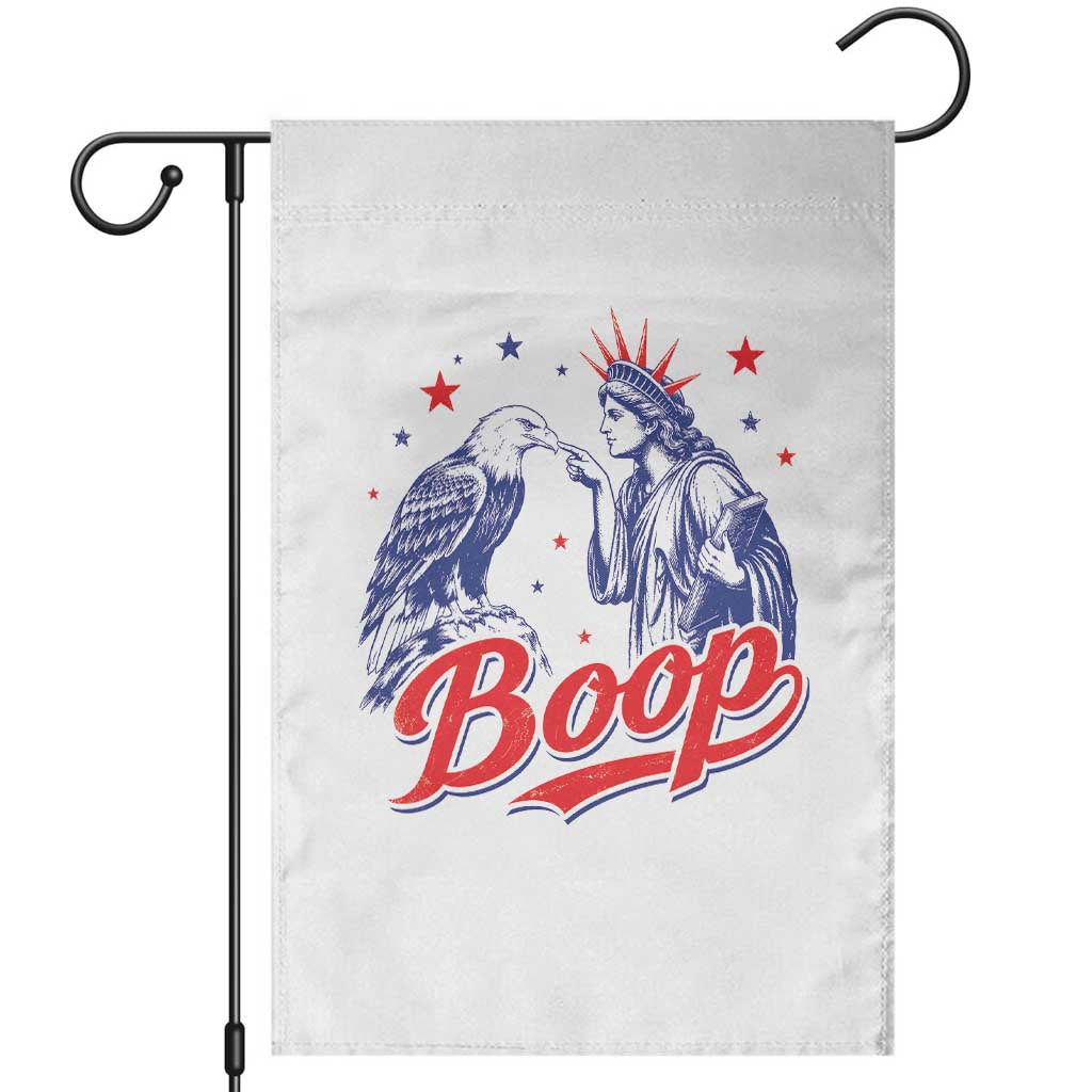 Boop Statue of Liberty and Eagle 4th of July Garden Flag TS11 White Print Your Wear