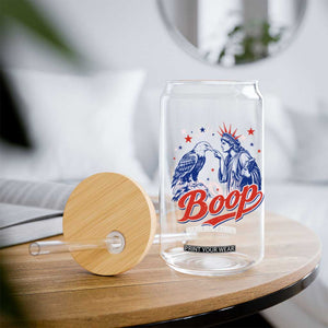 Boop Statue of Liberty and Eagle 4th of July Glass Can