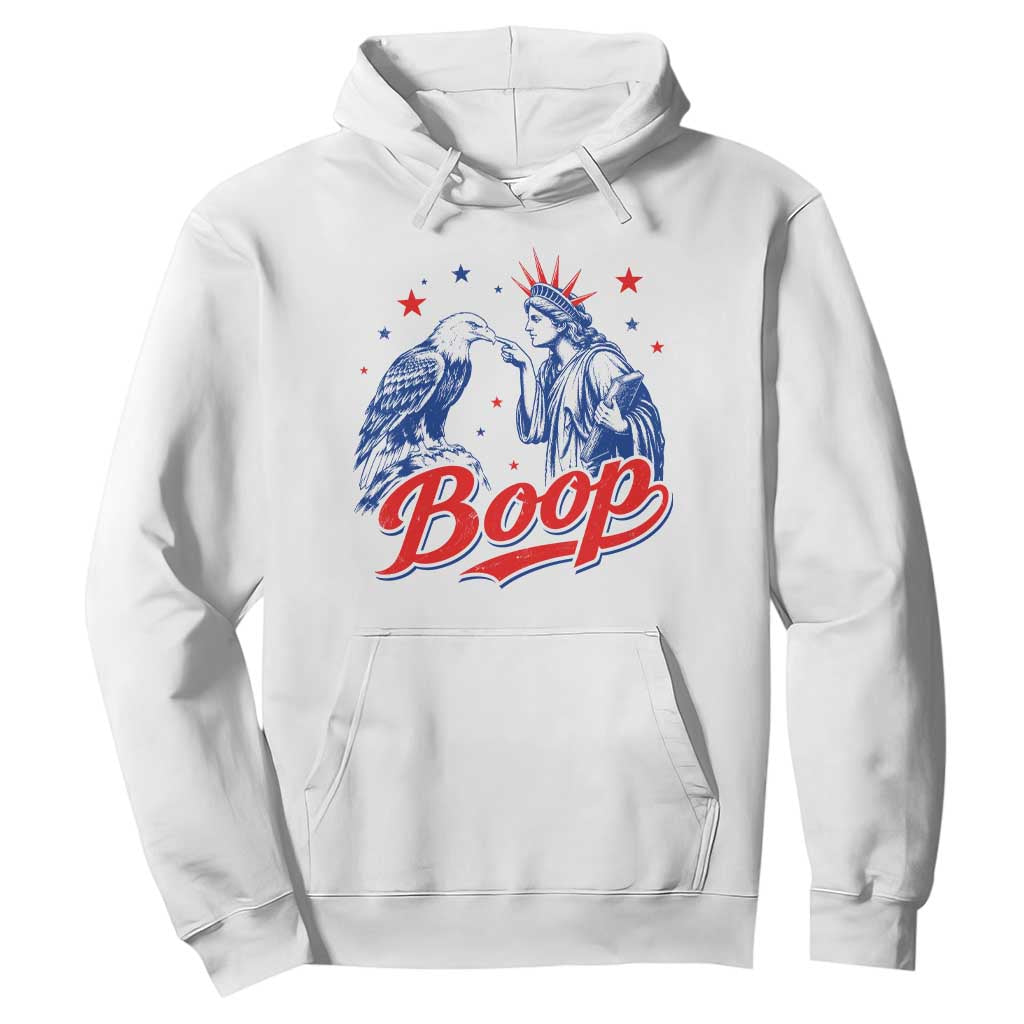 Boop Statue of Liberty and Eagle 4th of July Hoodie TS11 White Print Your Wear