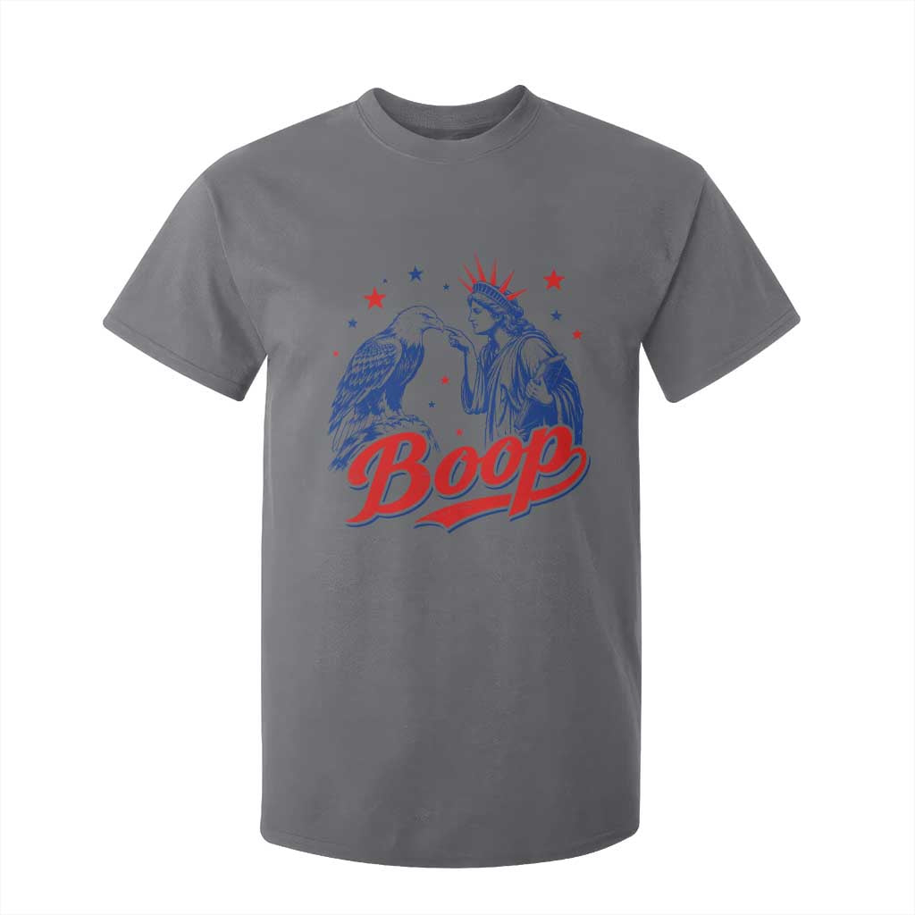 Boop Statue of Liberty and Eagle 4th of July T Shirt For Kid