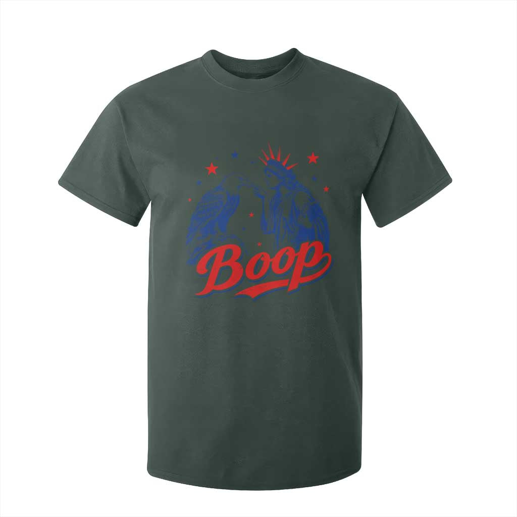 Boop Statue of Liberty and Eagle 4th of July T Shirt For Kid