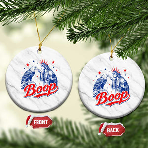Boop Statue of Liberty and Eagle 4th of July Ceramic Ornament