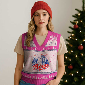 Boop Statue of Liberty and Eagle 4th of July V-Neck Knit Sweater Vest