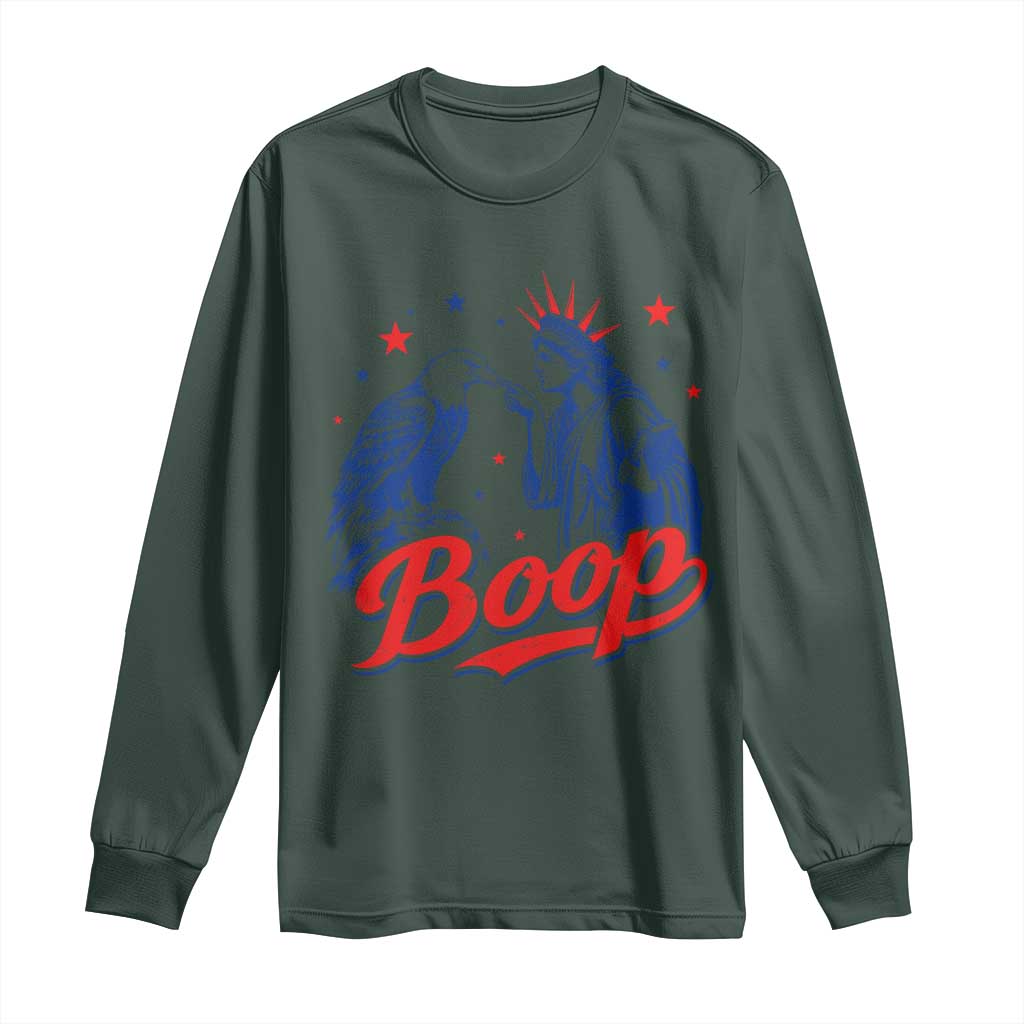 Boop Statue of Liberty and Eagle 4th of July Long Sleeve Shirt
