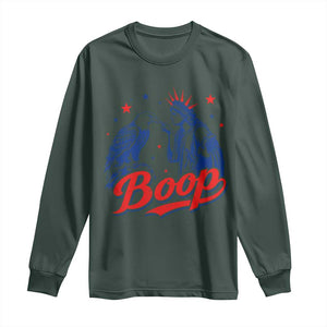 Boop Statue of Liberty and Eagle 4th of July Long Sleeve Shirt