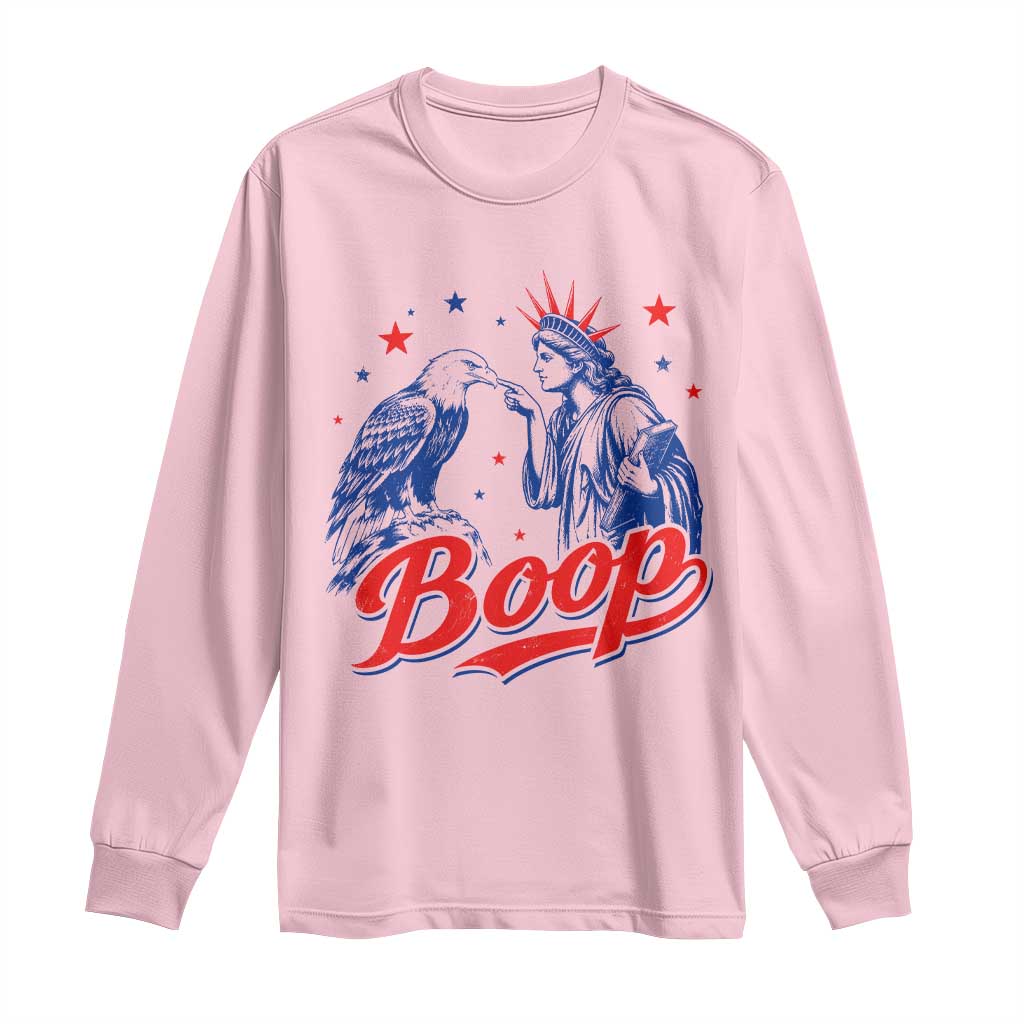 Boop Statue of Liberty and Eagle 4th of July Long Sleeve Shirt
