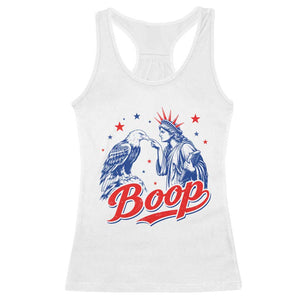 Boop Statue of Liberty and Eagle 4th of July Racerback Tank Top