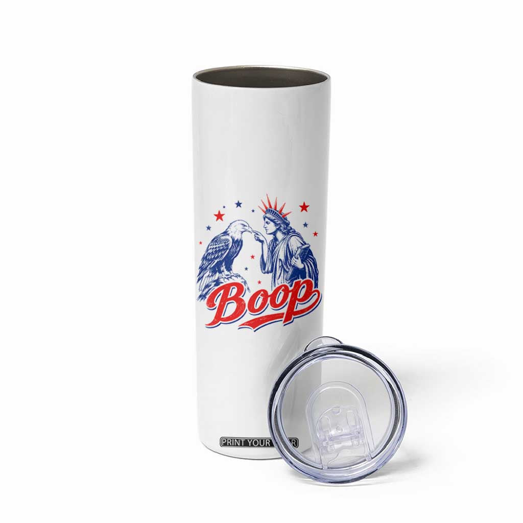 Boop Statue of Liberty and Eagle 4th of July Skinny Tumbler