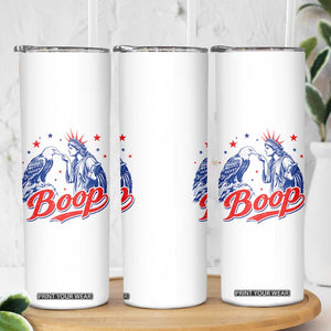 Boop Statue of Liberty and Eagle 4th of July Skinny Tumbler