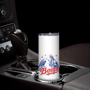 Boop Statue of Liberty and Eagle 4th of July Skinny Tumbler