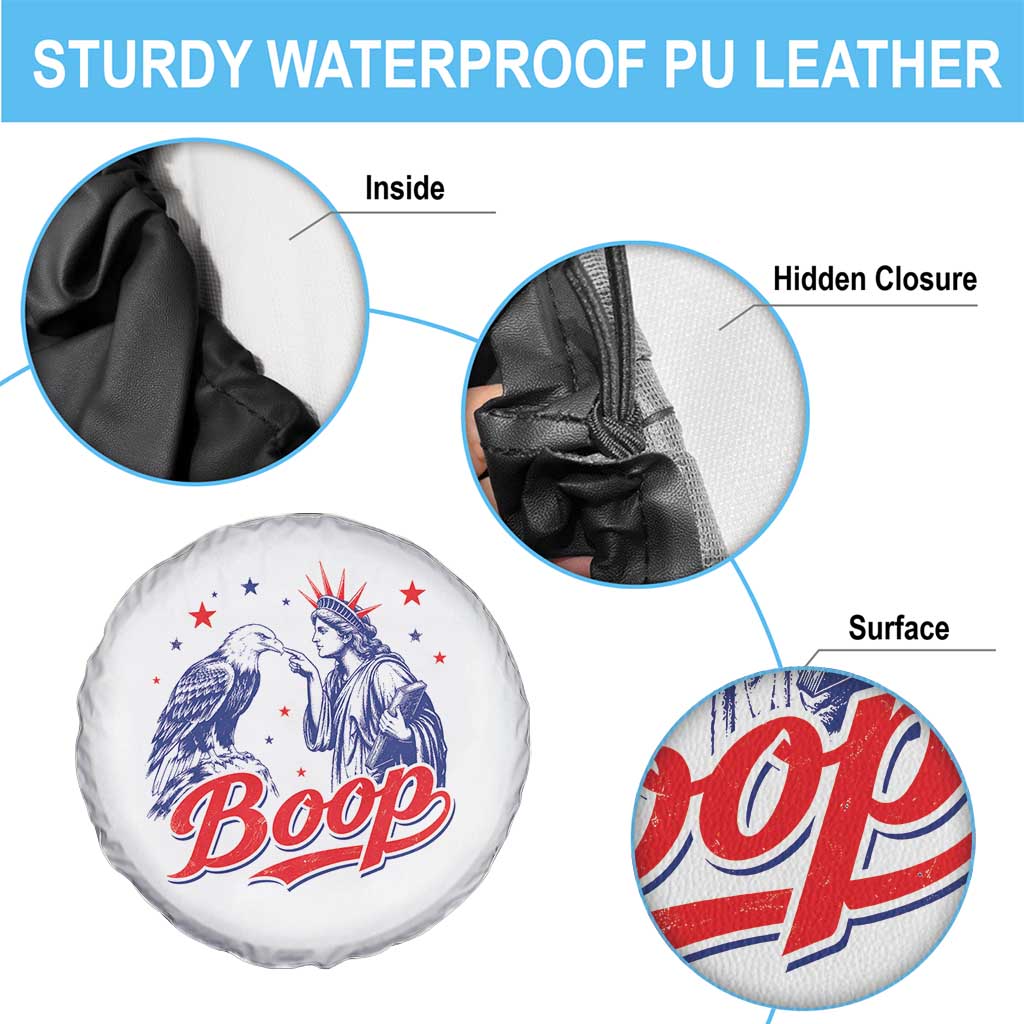 Boop Statue of Liberty and Eagle 4th of July Spare Tire Cover
