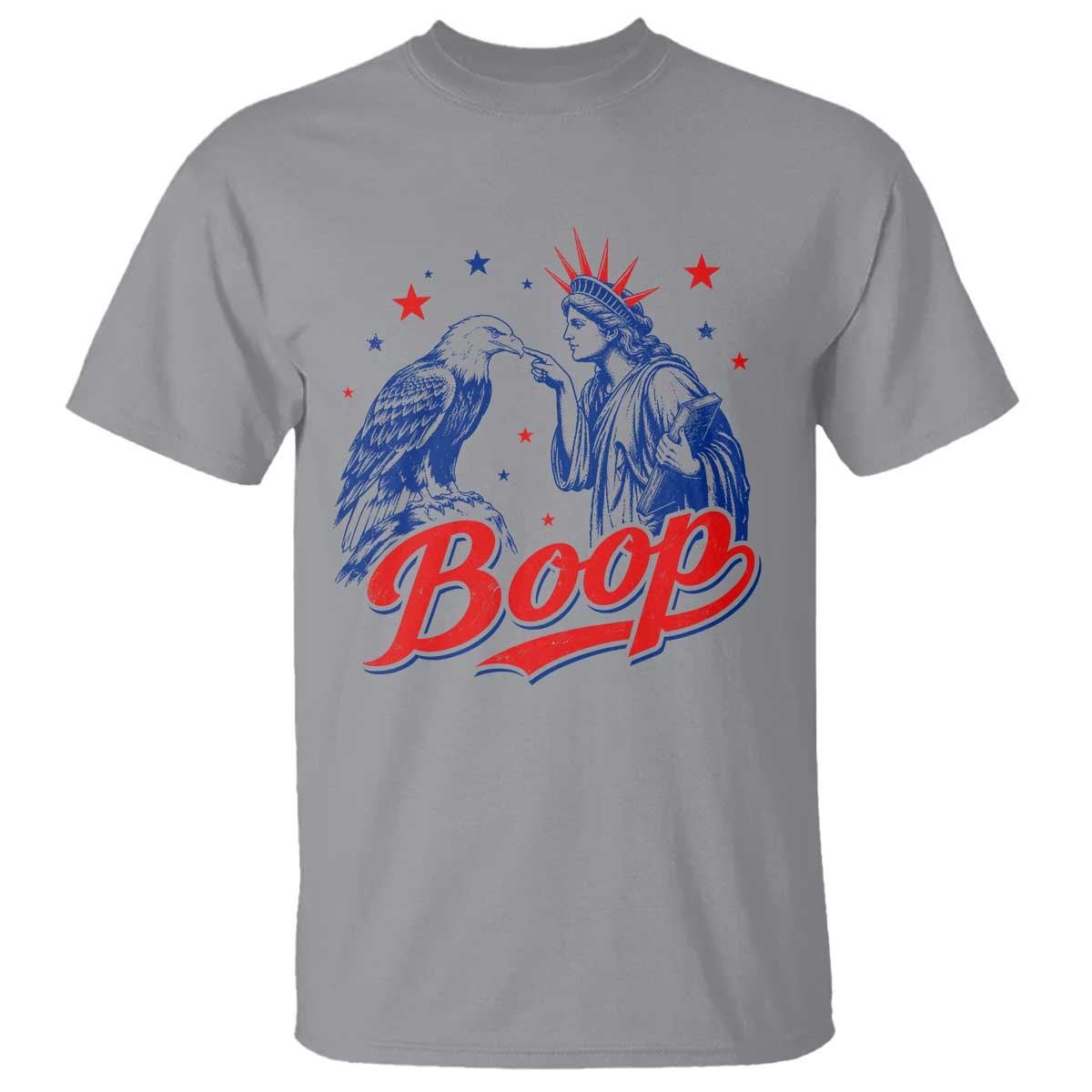 Boop Statue of Liberty and Eagle 4th of July T Shirt