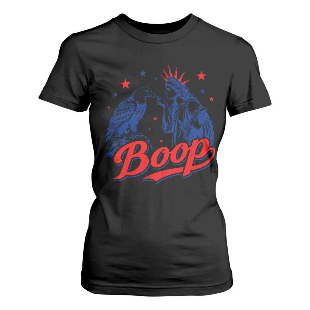 Boop Statue of Liberty and Eagle 4th of July T Shirt For Women TS11 Black Print Your Wear