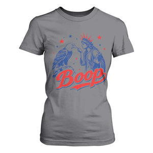 Boop Statue of Liberty and Eagle 4th of July T Shirt For Women TS11 Charcoal Print Your Wear