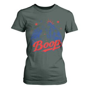 Boop Statue of Liberty and Eagle 4th of July T Shirt For Women TS11 Dark Forest Green Print Your Wear