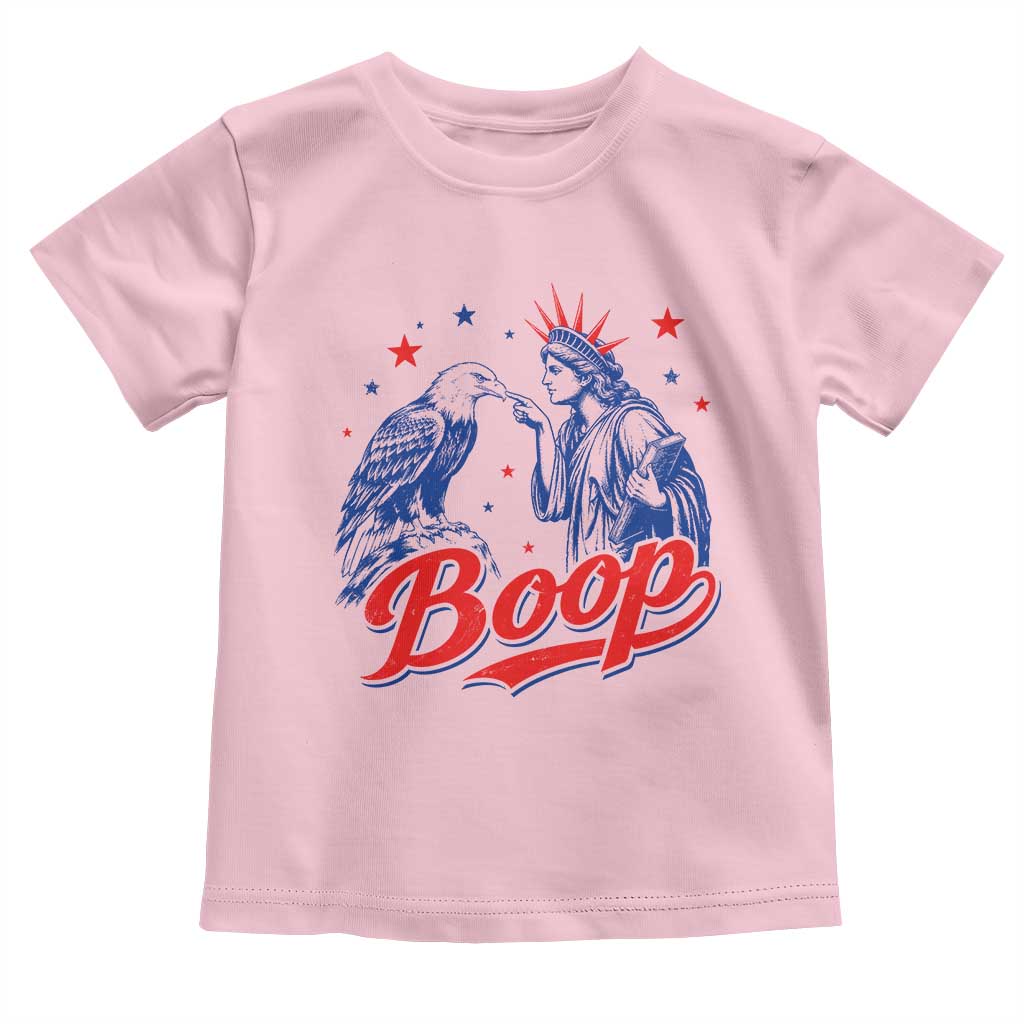 Boop Statue of Liberty and Eagle 4th of July Toddler T Shirt
