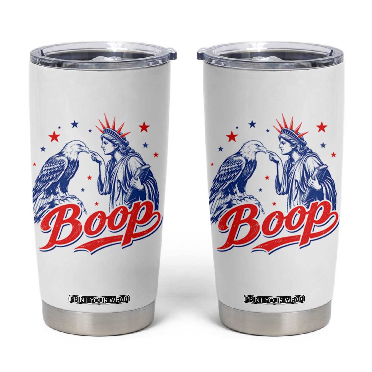 Boop Statue of Liberty and Eagle 4th of July Tumbler Cup