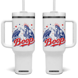 Boop Statue of Liberty and Eagle 4th of July Tumbler With Handle