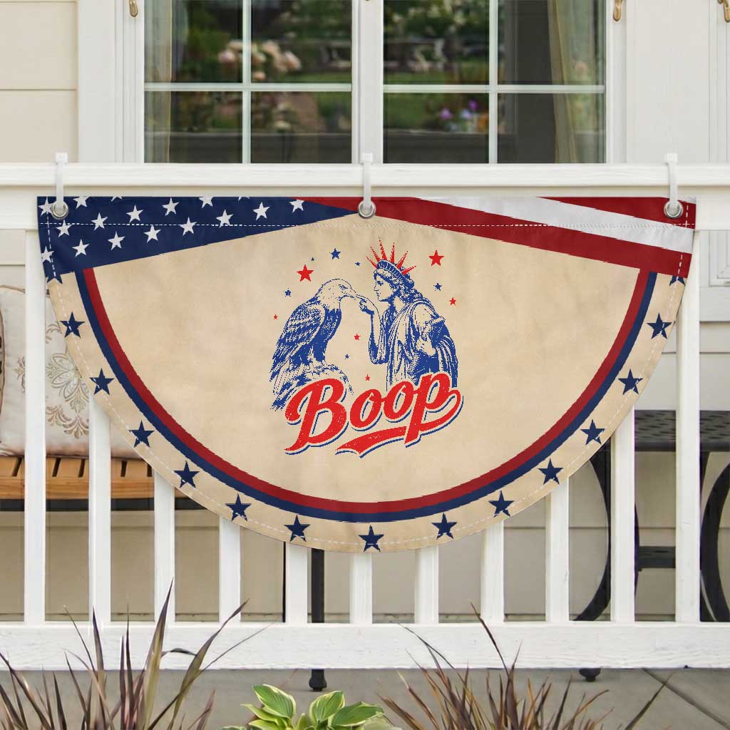 Boop Statue of Liberty and Eagle 4th of July Patriotic Fan Flag