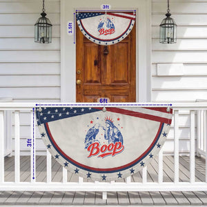 Boop Statue of Liberty and Eagle 4th of July Patriotic Fan Flag