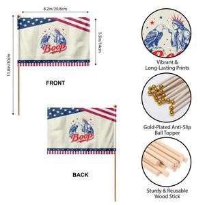 Boop Statue of Liberty and Eagle 4th of July Patriotic Handheld Flag