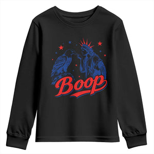 Boop Statue of Liberty and Eagle 4th of July Youth Sweatshirt