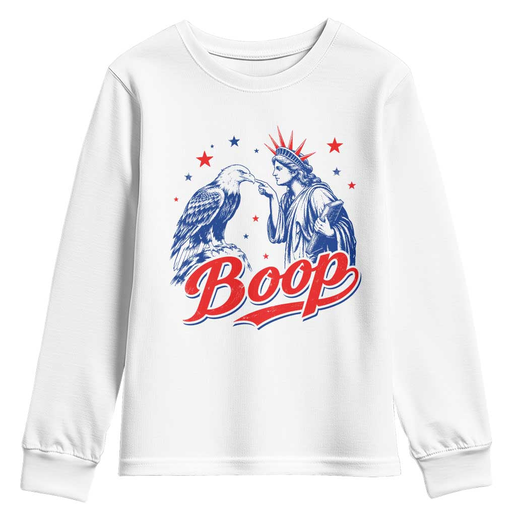 Boop Statue of Liberty and Eagle 4th of July Youth Sweatshirt
