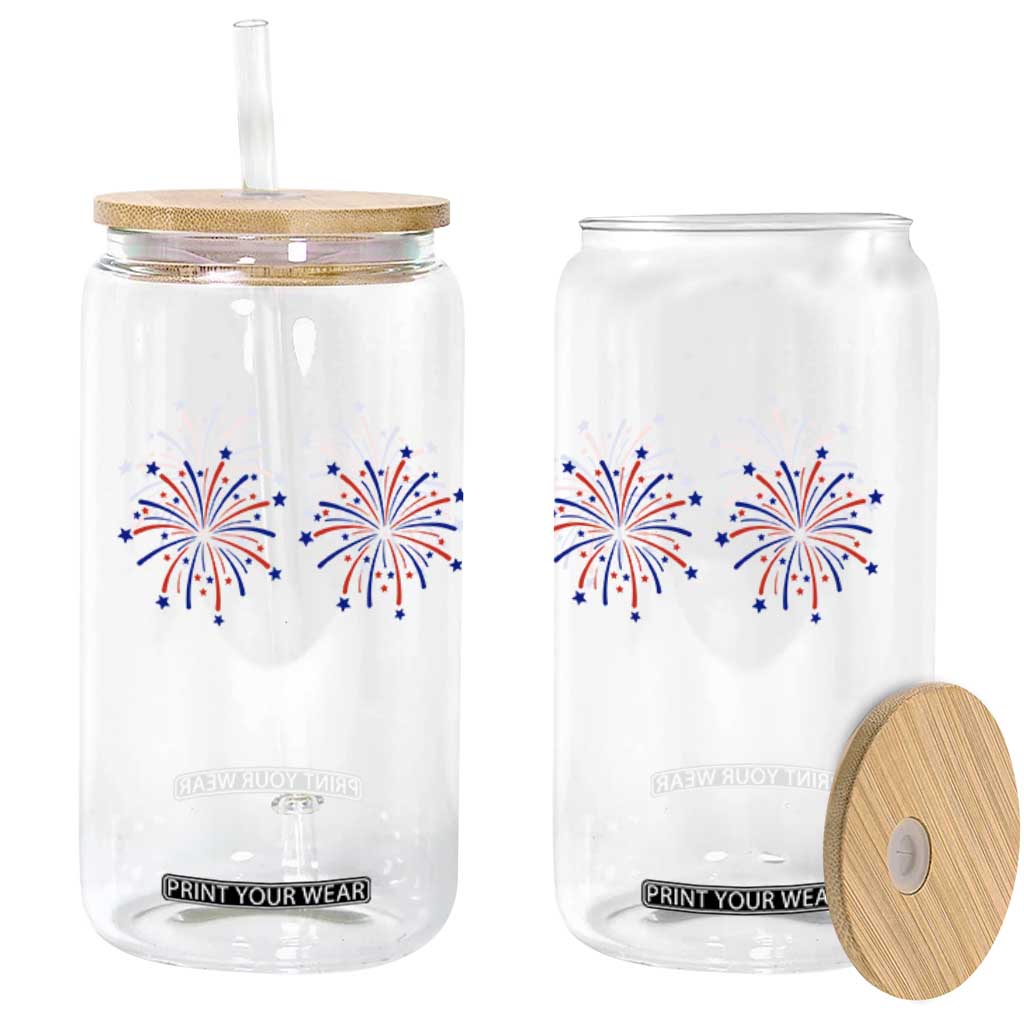 Funny Fireworks 4th of July Adult Humor Glass Can Just Here for The Fireworks
