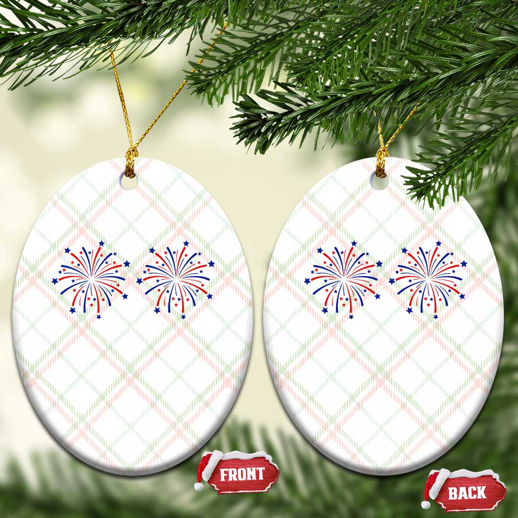 Funny Fireworks 4th of July Adult Humor Ceramic Ornament Just Here for The Fireworks