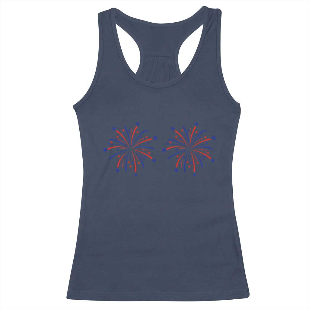 Funny Fireworks 4th of July Adult Humor Racerback Tank Top Just Here for The Fireworks