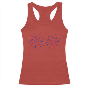 Funny Fireworks 4th of July Adult Humor Racerback Tank Top Just Here for The Fireworks