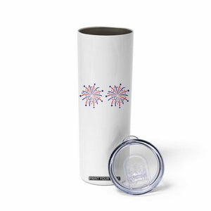 Funny Fireworks 4th of July Adult Humor Skinny Tumbler Just Here for The Fireworks