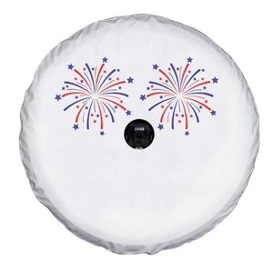 Funny Fireworks 4th of July Adult Humor Spare Tire Cover Just Here for The Fireworks