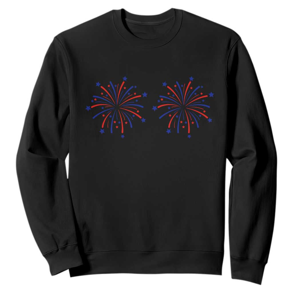 Funny Fireworks 4th of July Adult Humor Sweatshirt Just Here for The Fireworks