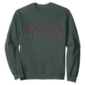 Funny Fireworks 4th of July Adult Humor Sweatshirt Just Here for The Fireworks