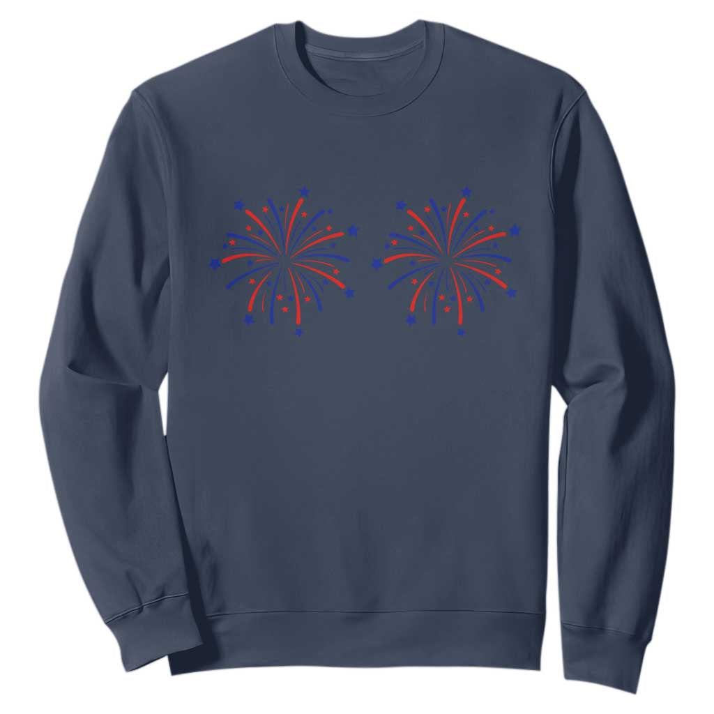 Funny Fireworks 4th of July Adult Humor Sweatshirt Just Here for The Fireworks