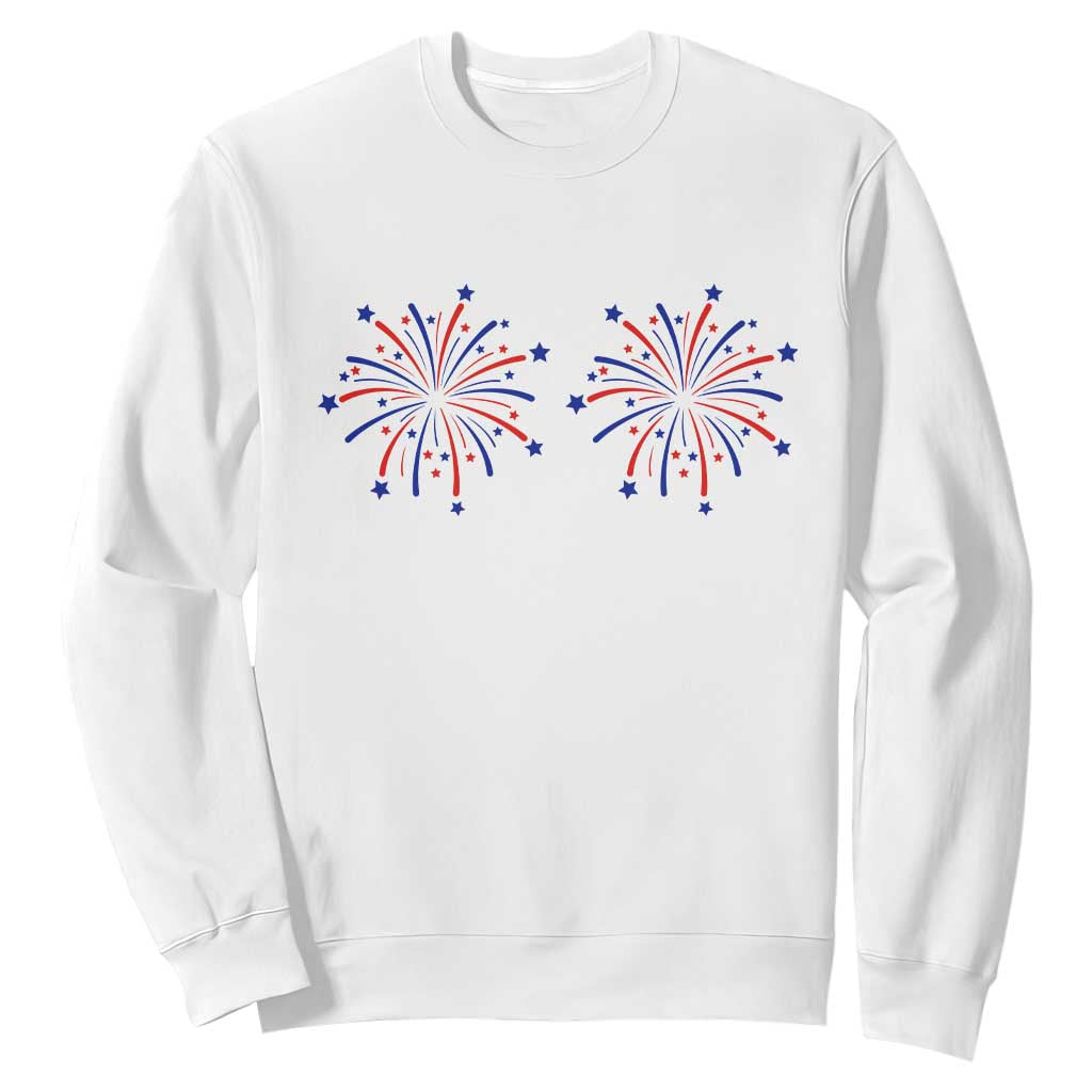 Funny Fireworks 4th of July Adult Humor Sweatshirt Just Here for The Fireworks