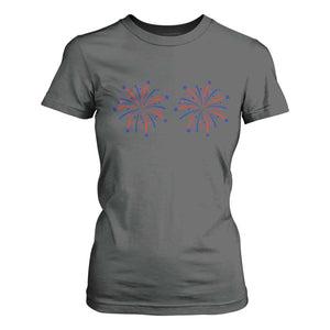 Funny Fireworks 4th of July Adult Humor T Shirt For Women Just Here for The Fireworks
