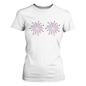 Funny Fireworks 4th of July Adult Humor T Shirt For Women Just Here for The Fireworks
