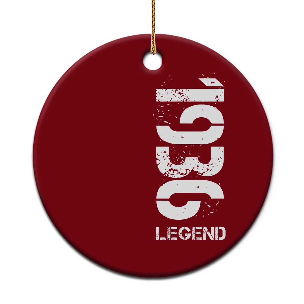 Vintage 1936 Legend Ceramic Ornament 90th Birthday Gifts Special Milestone TS11 1pc Red Print Your Wear